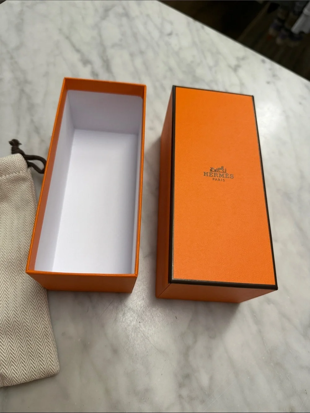 HERMES Small Storage Box Designer Box Gift Box with Sleeper Bag